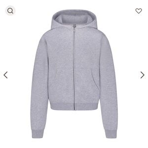 SKIMS COTTON FLEECE CLASSIC ZIP UP HOODIE
